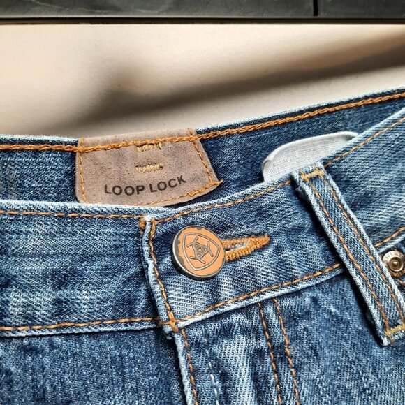 Ariat Jeans Mens 31x36 Straight Leg Cowboy Rancher Rodeo Workwear 100% Cotton - Picture 7 of 12